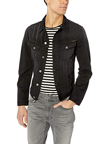 NUDIE JEANS Billy Dry Black Men Jacket S Denim black Pure