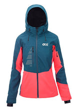 Load image into Gallery viewer, Picture Organic Jacket Petrol Blue and NEON Coral Women